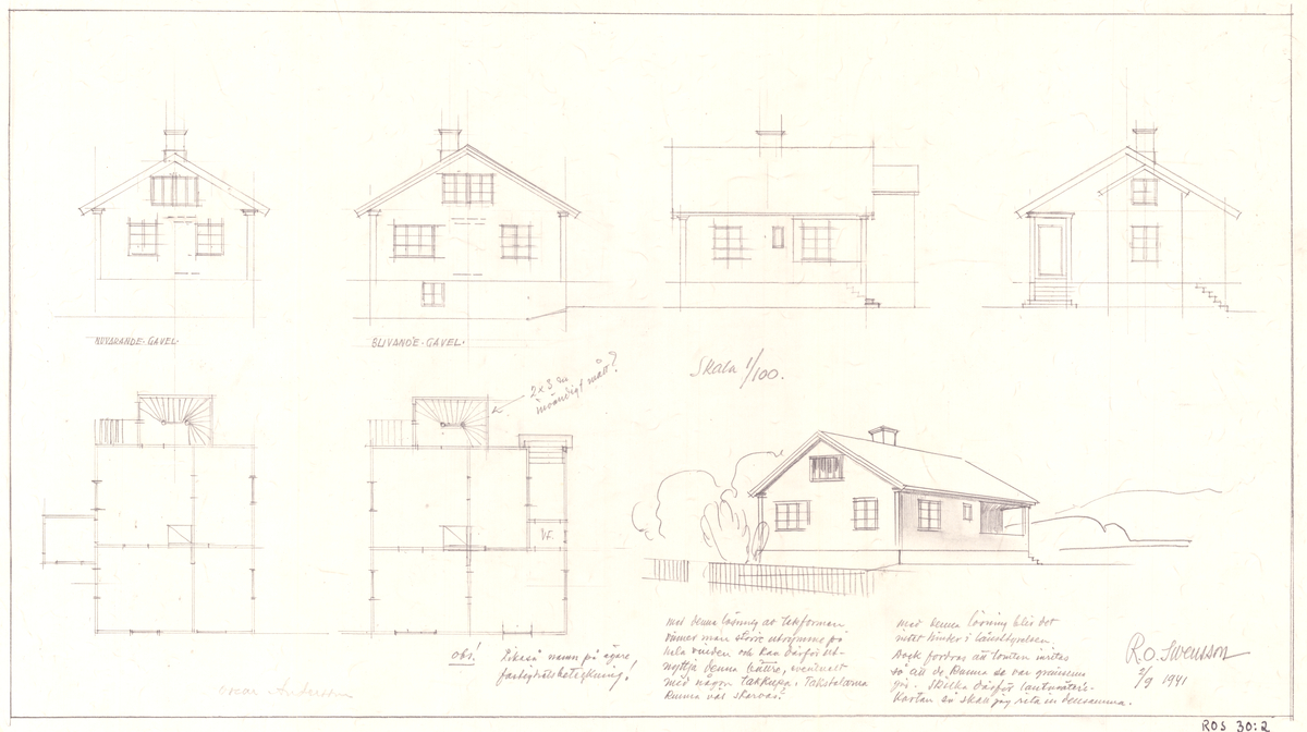 Arkitekt Ragnar Ossian Swenssons ritningar [ritningar] -Regionarkivet ...