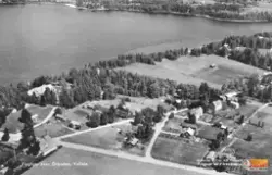 Flygfoto över Orbaden, Vallsta.