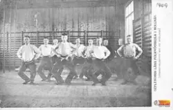 Gefleborgs läns folkhögskola i Bollnäs. (Gymnastiklektion me