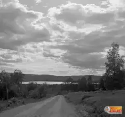 Vy över Häsbosjön från Sjösvedenhållet. Fotografen stod unge