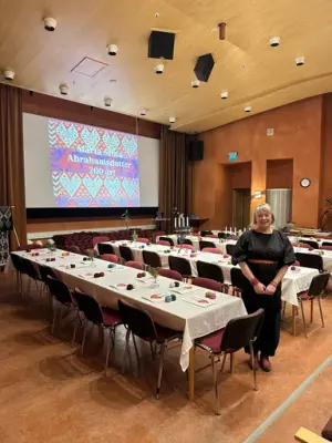 Dukning för 200årskalas för Märta-Stina Abrahamsdotter