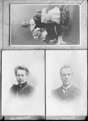 Repro av 4 bilder. Personene/person er ukjente. Portrett, vi
