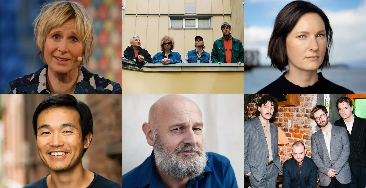 Bilete av Linda Eide, Valkyrien Allstars, Agnes Ravatn, Brynjulf Jung Tjønn, Erlend Loe og Oddny