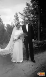 Brudparet Märta Ellner och Karl Ellner, Hå Ljusne.