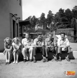 Kontorspersonal på Boardfabriken, Ljusne
Från vänster:
1. Ka