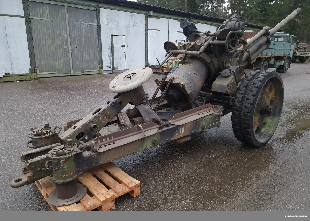 7,5 cm luftvärnskanon m/1930 med tillbehör.