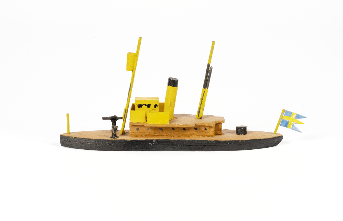 Föremålets form: Vattenlinjemodell.
Består av trä och metalltråd.