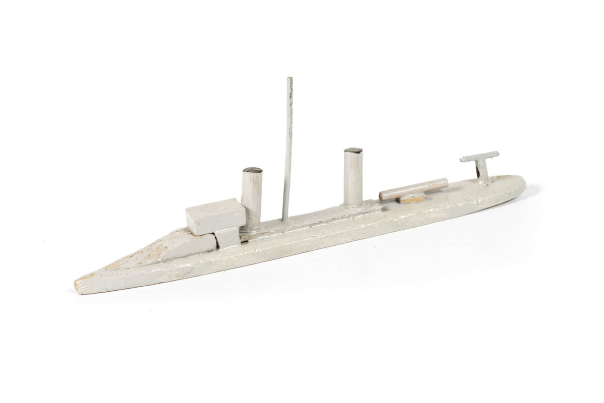 Föremålets form: Vattenlinjemodell.
Består av trä och metalltråd.