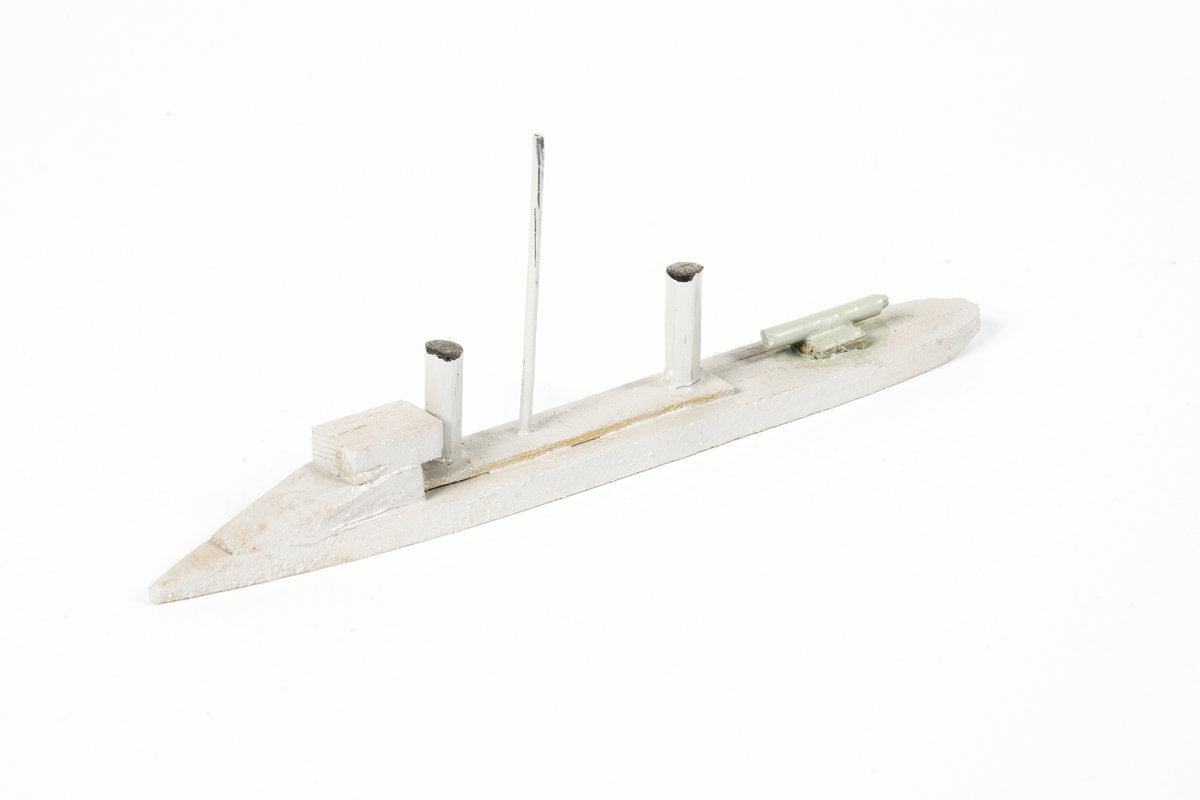 Föremålets form: Vattenlinjemodell.
Består av trä och metalltråd.