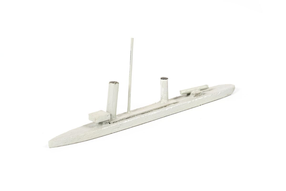 Föremålets form: Vattenlinjemodell.
Består av trä och metalltråd.