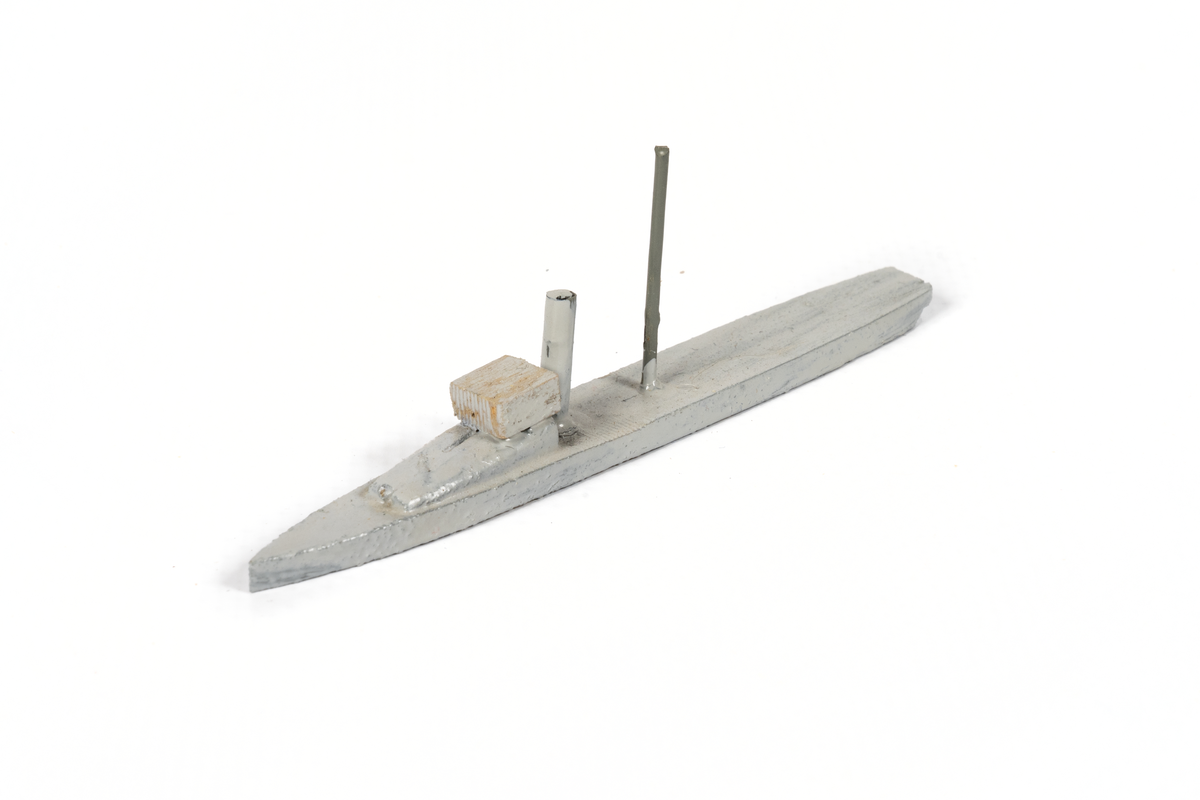 Föremålets form: Vattenlinjemodell.
Består av trä och metalltråd.