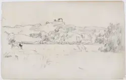 Utsikt mot Kikut, Hvasser [Tegning]