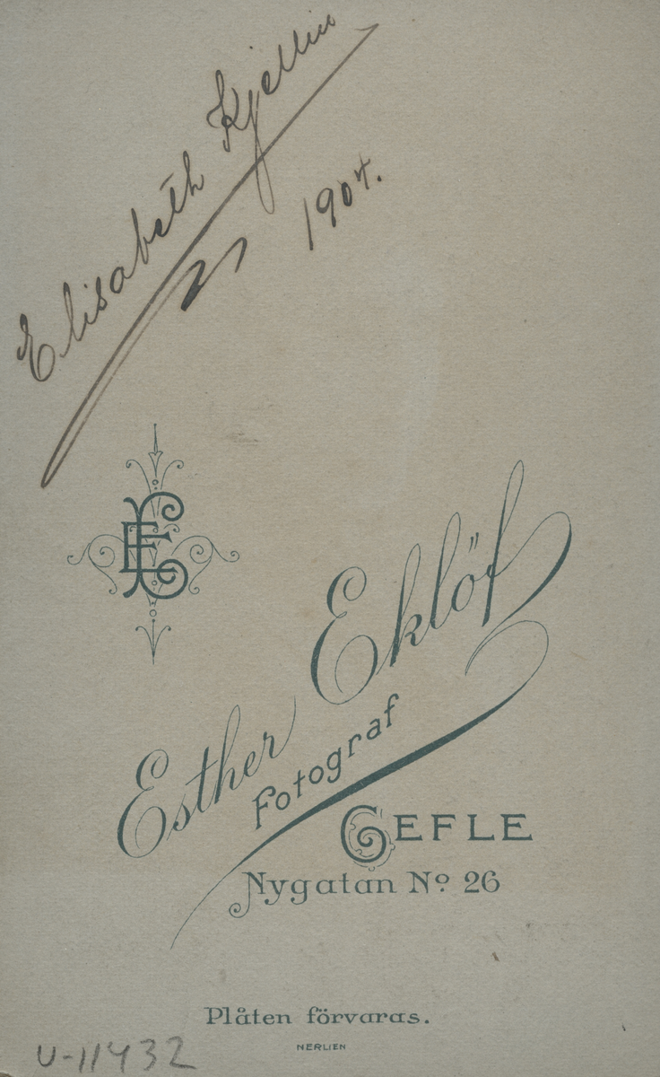 Porträtt av Elisabeth Kjellin 1904.