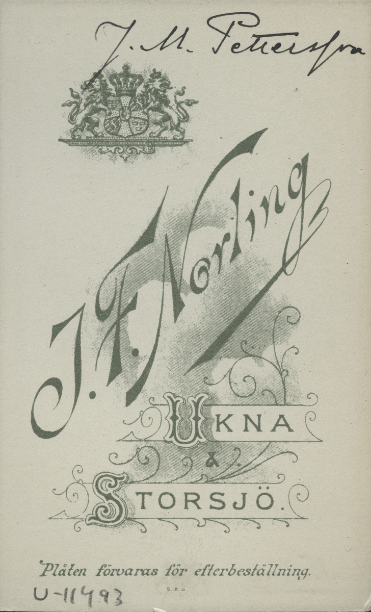 Mansporträtt. J. M. Pettersson.