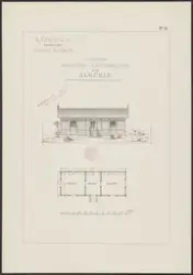 Hus for veiarbeidere i Algerie [Presentasjonstegning]