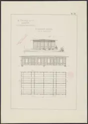 Arbeiderboliger for fire familier [Presentasjonstegning]