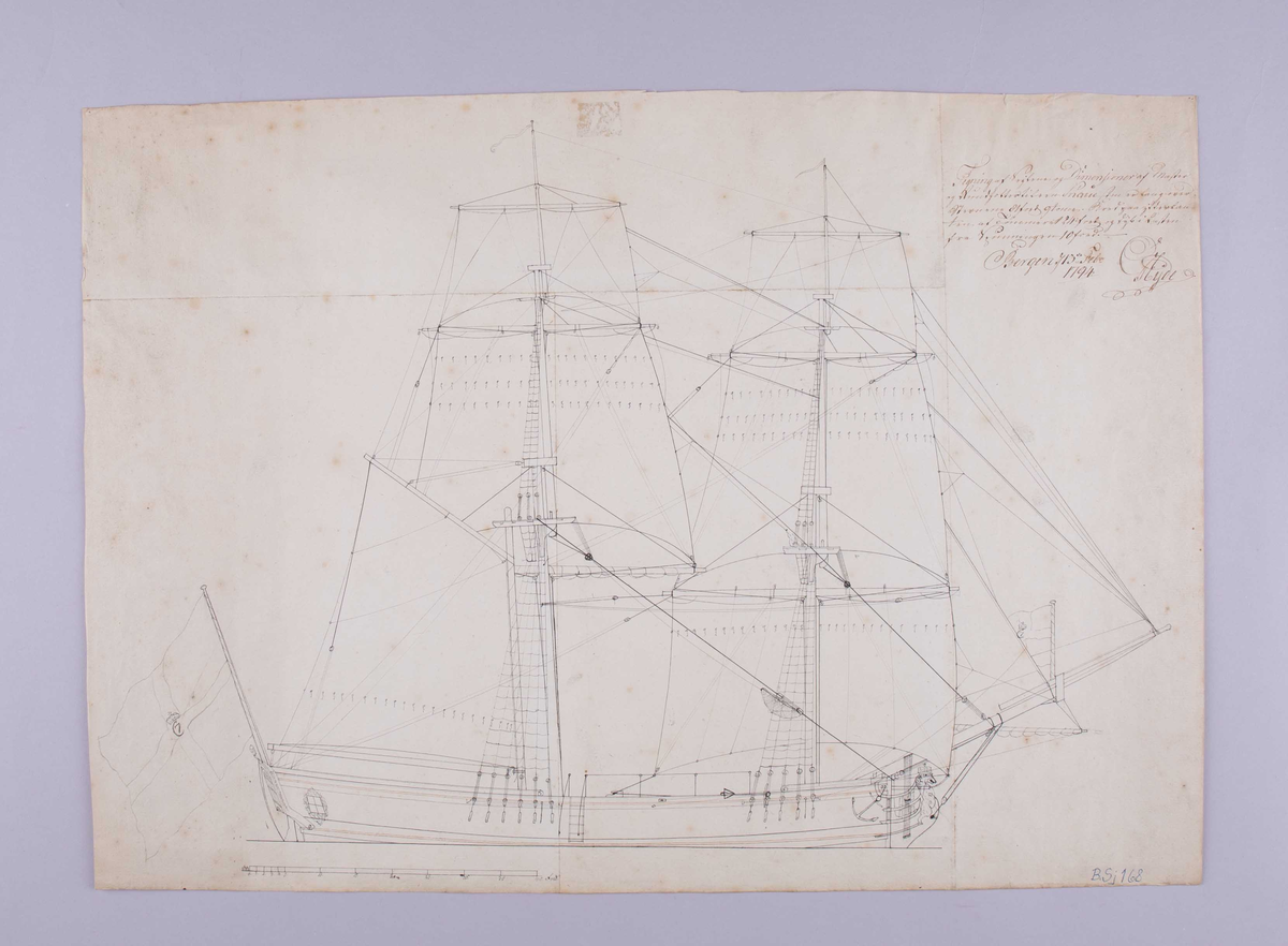 Riggtegning av en snau.