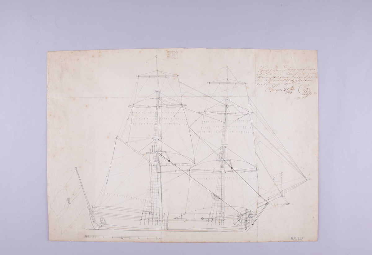 Riggtegning av en snau.