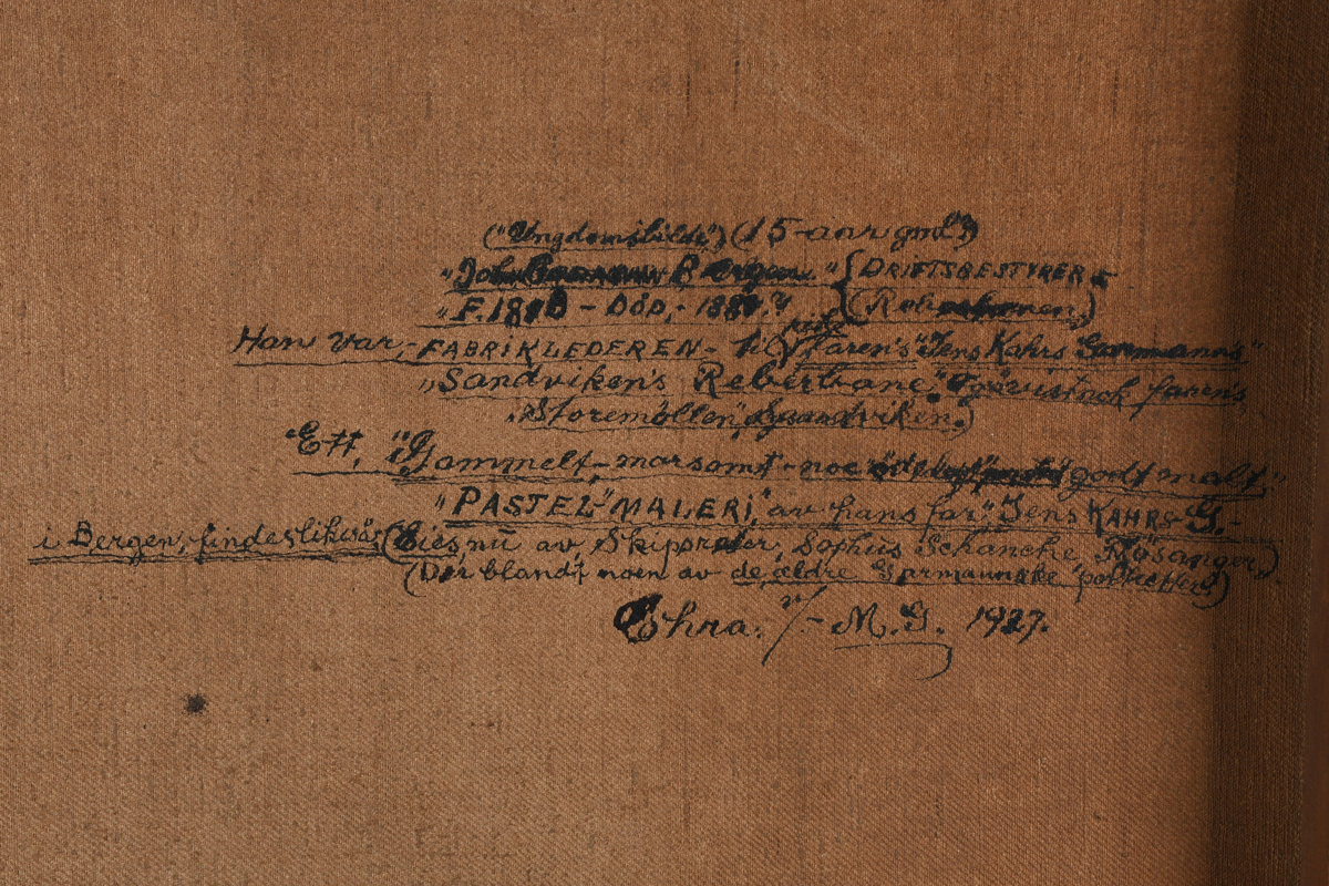 Portrettmaleri av ung mann.