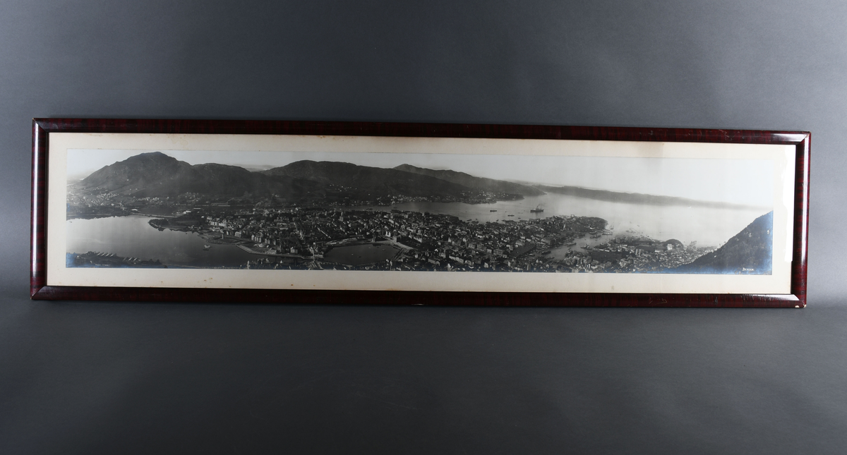 Panorama av Bergen sentrum.