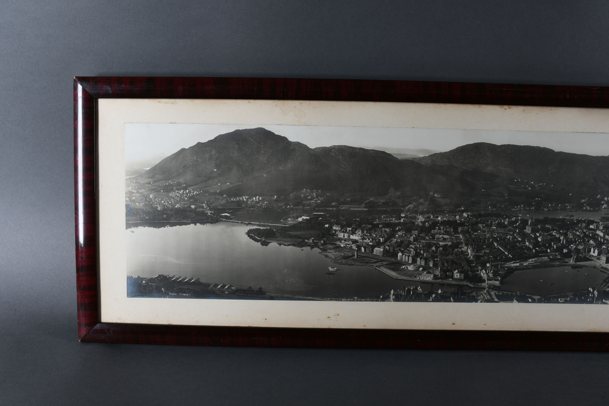 Panorama av Bergen sentrum.