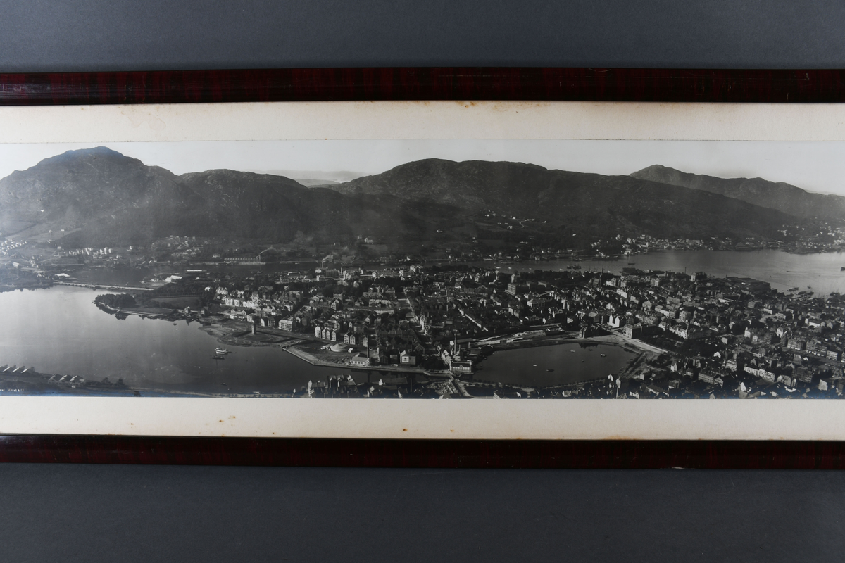 Panorama av Bergen sentrum.