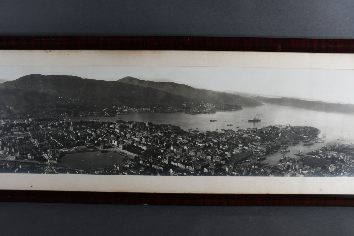 Panorama av Bergen sentrum.