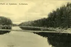 Parti av Ljusnan. Lottefors.