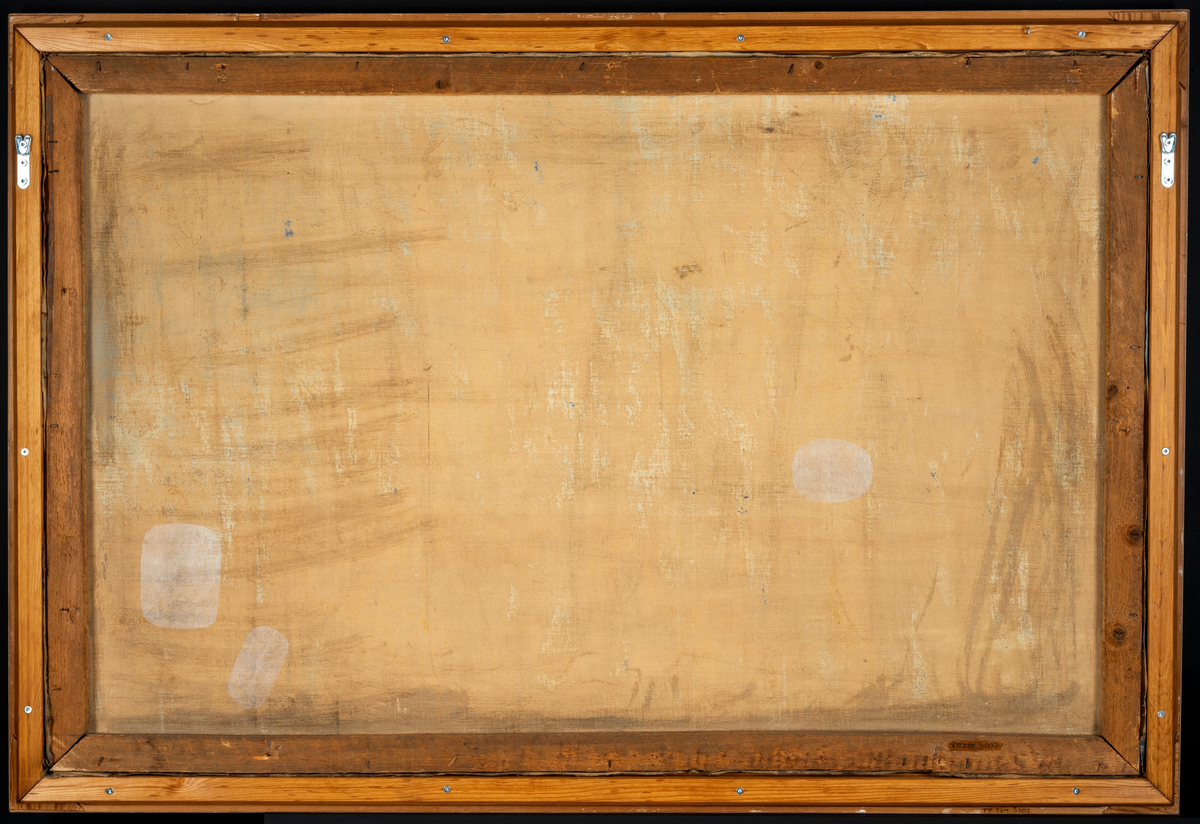 Tremastet fullrigger på åpent hav, i bakgrunnen et dampskip i fart.