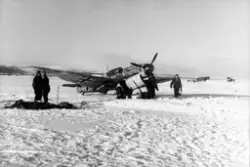 Vedlikehold av Messerschmitt Bf 109F-4 utendørs i minus 30 g