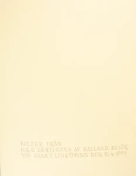 Album från prins Bertils besök på SAAB i Linköping den 21 ap