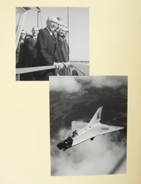 Album från prins Bertils besök på SAAB i Linköping den 21 ap