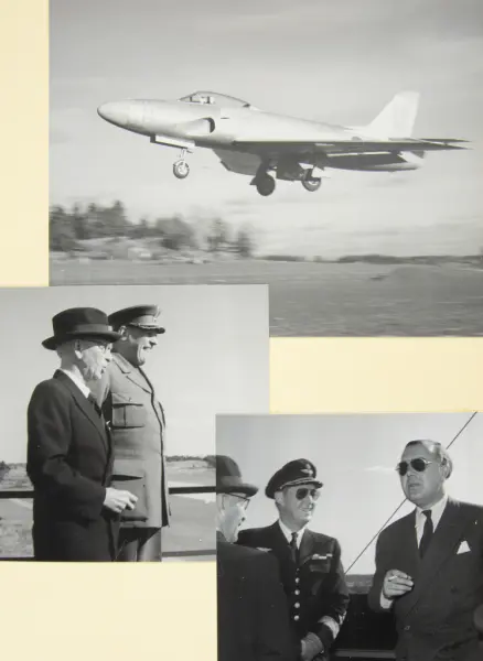 Album från prins Bertils besök på SAAB i Linköping den 21 ap