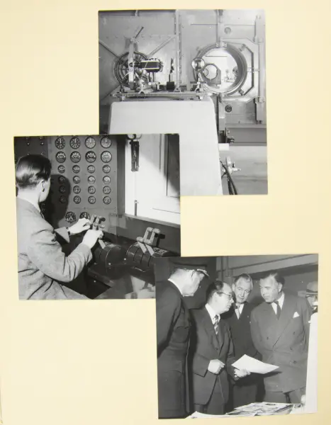 Album från prins Bertils besök på SAAB i Linköping den 21 ap