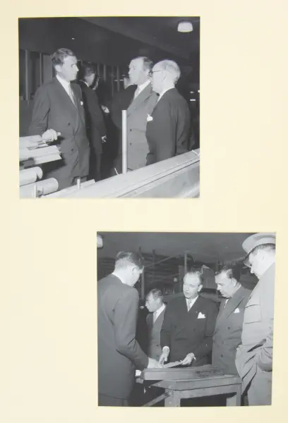 Album från prins Bertils besök på SAAB i Linköping den 21 ap