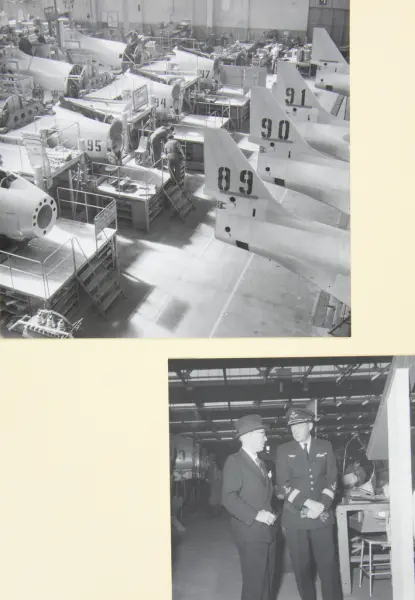 Album från prins Bertils besök på SAAB i Linköping den 21 ap