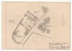 Kyrkhultsstugan.
Situationsplan.
Förslag till restaurering av gård m m.