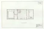 Kyrkhultsstugan.
Planritning.
Renritad och kompletterad i maj 1985.