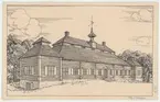 Skogaholms herrgård. Huvudbyggnaden.
Skiss.