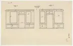 Skogaholms herrgård. Huvudbyggnaden.
Detaljritning.
Rum N. Vägg c. Vägg d.