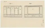 Skogaholms herrgård. Huvudbyggnaden.
Detaljritning.
Rum N. vägg a. Vägg b.