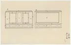 Skogaholms herrgård. Huvudbyggnaden.
Detaljritning.
RUM S. Vägg c-d.
