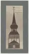 Håsjöstapeln.
Fasadritning.
Pål Perssons i Stugum originalritning till
Håsjöstapeln byggd 1779-1780.