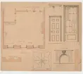 Hazeliushuset.
Profilritning.
Plan of Cap Ericsson's working-room.
Plan över John Ericssons arbetsrum.