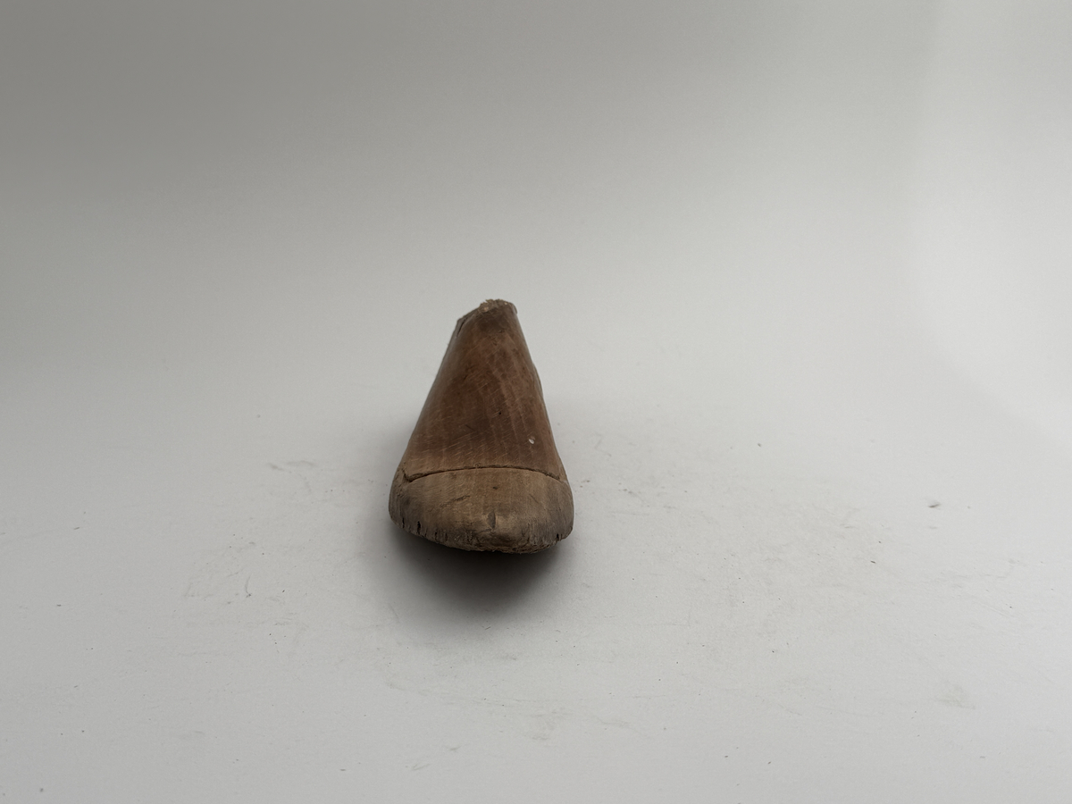 Skoläst för höger fot, av bok, lös överdel. 
 