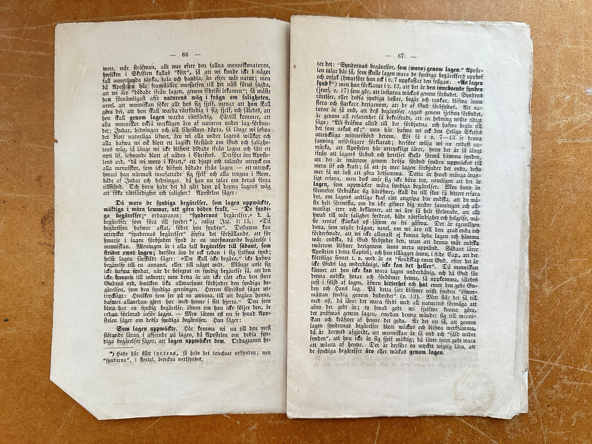 Häfte: "Pietisten", från maj 1862, Nr 5. Ohäftad. 