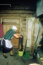 Brødbaking på Horgen vestre, Rolvsøy juni 1983 hos ekteparet