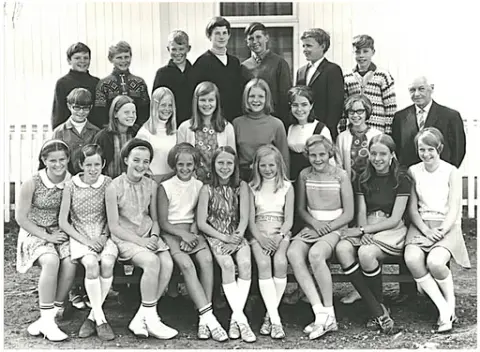 Klasse 6A på Rena Folkeskole i 1968/1969.