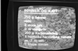 Matoppskrift på tv-skjerm