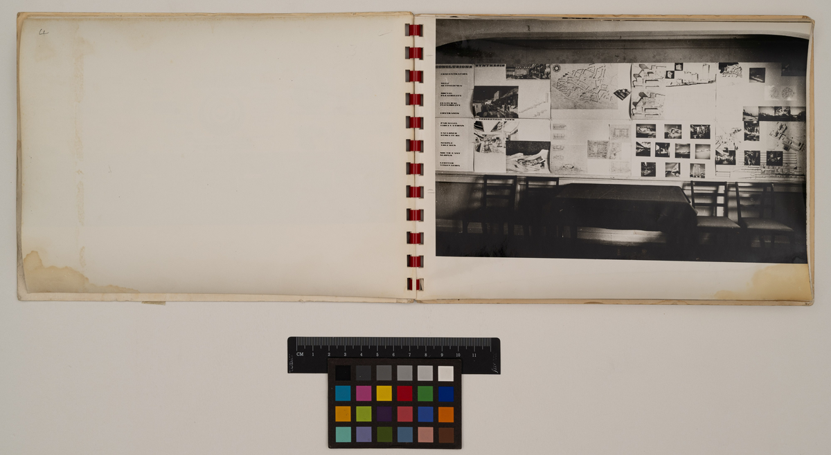 Utställningskatalog av Ralph Erskine med titeln "Bo i nordligt klimat"